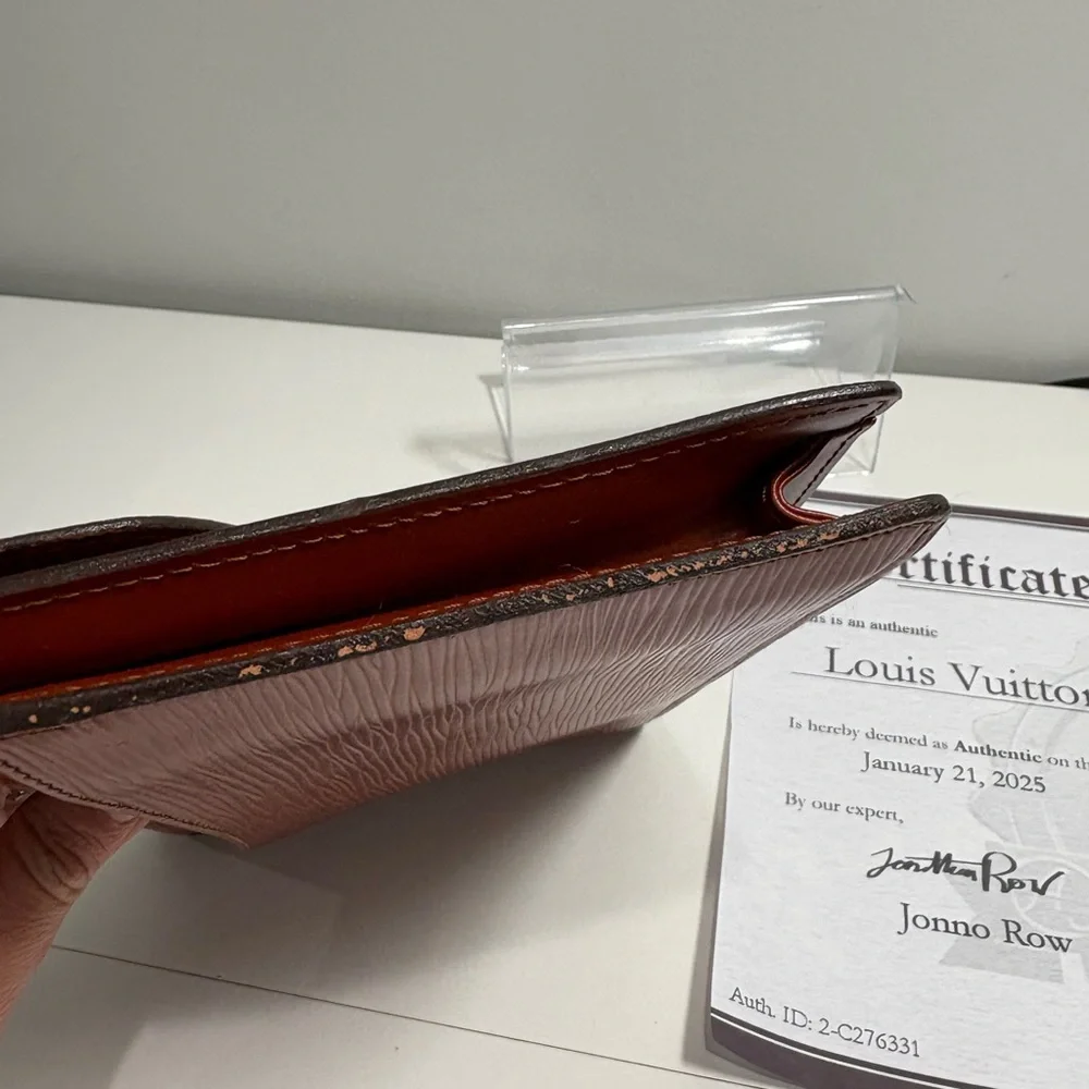 Authentic LOUIS VUITTON cognac epi leather pouch clutch with certificate - Picture 11 of 14